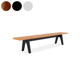 Stor tree edge bench 240 x 43-47 x 45 cm teak with aluminum or teak frame