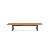 Stor tree edge bench 240 x 43-47 x 45 cm teak with aluminum or teak frame