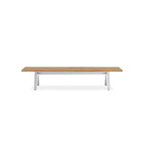 Stor tree edge bench 240 x 43-47 x 45 cm teak with aluminum or teak frame