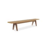 Stor tree edge bench 240 x 43-47 x 45 cm teak with aluminum or teak frame