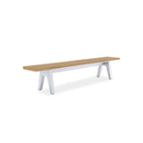 Stor tree edge bench 240 x 43-47 x 45 cm teak with aluminum or teak frame