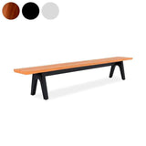 Stor tree edge bench 280 x 43-47 x 45 cm teak with aluminum or teak frame