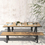 Table de bord Stor Tree 280 x 95-105 x 75,9 cm en teck avec structure en aluminium ou en teck