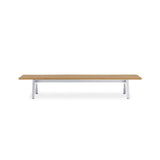 Stor tree edge bench 280 x 43-47 x 45 cm teak with aluminum or teak frame