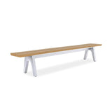 Stor tree edge bench 280 x 43-47 x 45 cm teak with aluminum or teak frame