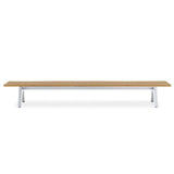 Stor tree edge bench 340 x 43-47 x 45 cm teak with aluminum or teak frame