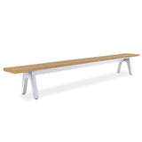 Stor tree edge bench 340 x 43-47 x 45 cm teak with aluminum or teak frame