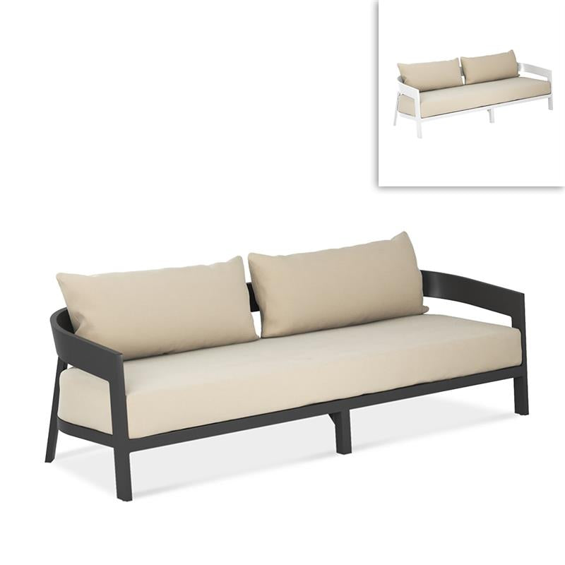 Vento Aluminium Sofa 3 Seater 240 x 86.3 x 67 cm