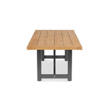 Vineyard Dining Table 300x100x75 Aluminium - Recycle Teak with Aluminium Frame Plate 5cm