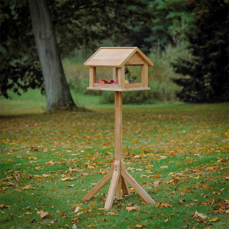 Birdhouse Teak with Teak Stand 34x40x35 (130)cm certified plantation teak