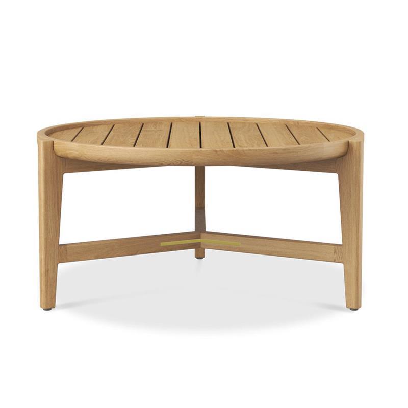 Table basse Aspen d'environ 80 cm en bois de teck de plantation certifié grade A