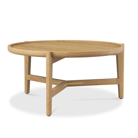 Table basse Aspen d'environ 80 cm en bois de teck de plantation certifié grade A