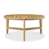 Table basse Aspen d'environ 80 cm en bois de teck de plantation certifié grade A