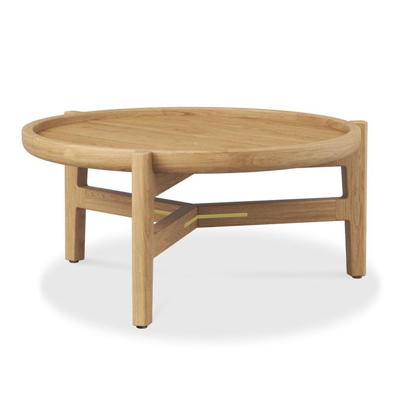 Table basse et ronde Aspen en teck de plantation certifié grade A 60 cm