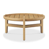 Table basse et ronde Aspen en teck de plantation certifié grade A 60 cm