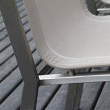 Alzette dining chair stainless steel with Batyline covering