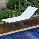 Alzette lounger 205 x 70 x 33 cm stainless steel with Batyline covering