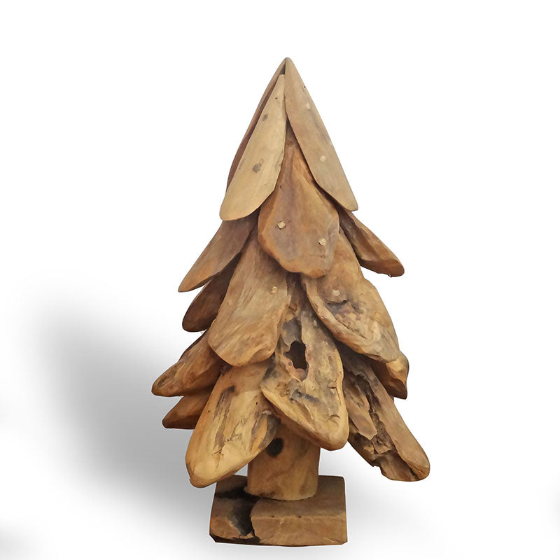 Teak Christmas tree medium - approx. 40 cm high made from driftwood pieces