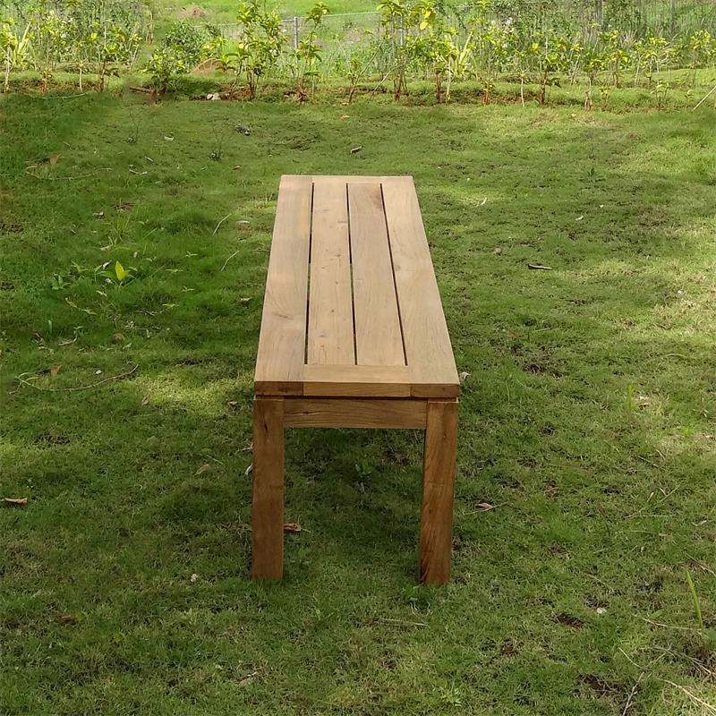 Banc de jardin Dusun sans dossier 150 cm teck recyclé