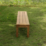 Dusun Gartenbank ohne Rückenlehne 150 cm Recycling Teak