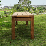 Dusun Gartenbank ohne Rückenlehne 150 cm Recycling Teak