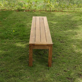 Dusun Gartenbank ohne Rückenlehne 214 cm Recycling Teak