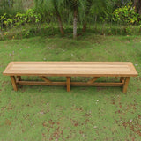 Vineyard garden bench without backrest 230 cm made of 100% recycled teak