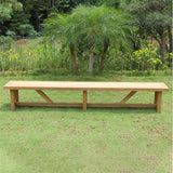 Vineyard garden bench without backrest 300 cm made of 100% recycled teak