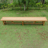 Vineyard garden bench without backrest 300 cm made of 100% recycled teak