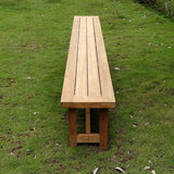 Vineyard garden bench without backrest 300 cm made of 100% recycled teak