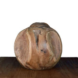 Teak wood ball with candle large - approx. 25 cm