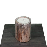 Teak candle "trunk" large - approx. 20 cm high