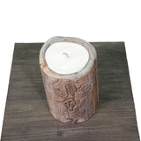 Teak candle "trunk" large - approx. 20 cm high