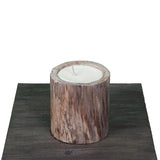 Teak candle "Stamm" medium - approx. 16 cm high