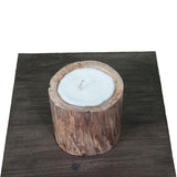 Teak candle "Stamm" medium - approx. 16 cm high