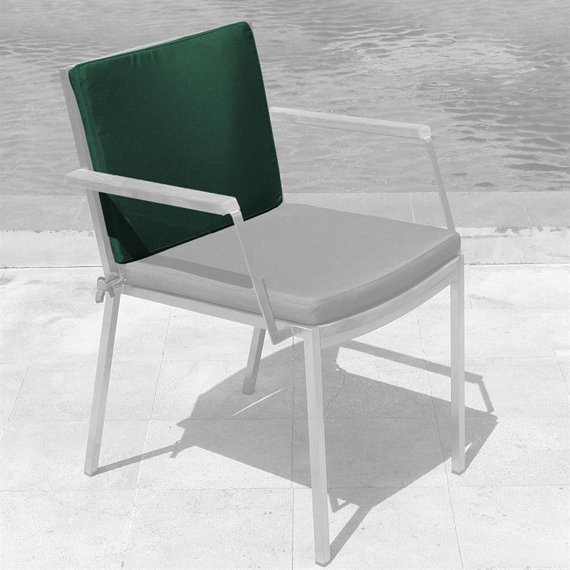 Chaise empilable avec coussin de dossier Ticino avec/sans accoudoir 46x35x4cm Nagata