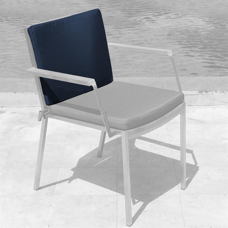 Chaise empilable avec coussin de dossier Ticino avec/sans accoudoir 46x35x4cm SunProof