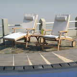 Comforteck Deckchair 171 x 65 x 116.5 cm - Certified Teak GRADE A + Stainless steel fittings