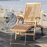 Comforteck Deckchair 171 x 65 x 116.5 cm - Certified Teak GRADE A + Stainless steel fittings