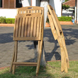 Denver folding chair without armrest - Certified teak GRADE A + brass fittings