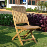 Denver folding chair without armrest - Certified teak GRADE A + brass fittings