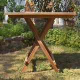 Comforteck folding table square 85 x 85 x 75 cm Halved plate 85x85 cm with picnic mechanism