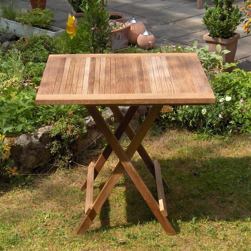 Comforteck folding table square 85 x 85 x 75 cm Halved plate 85x85 cm with picnic mechanism