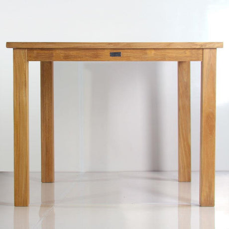 Briston dining table 100 x 100 x 76cm certified teak Grade A with 6x6 cm table legs