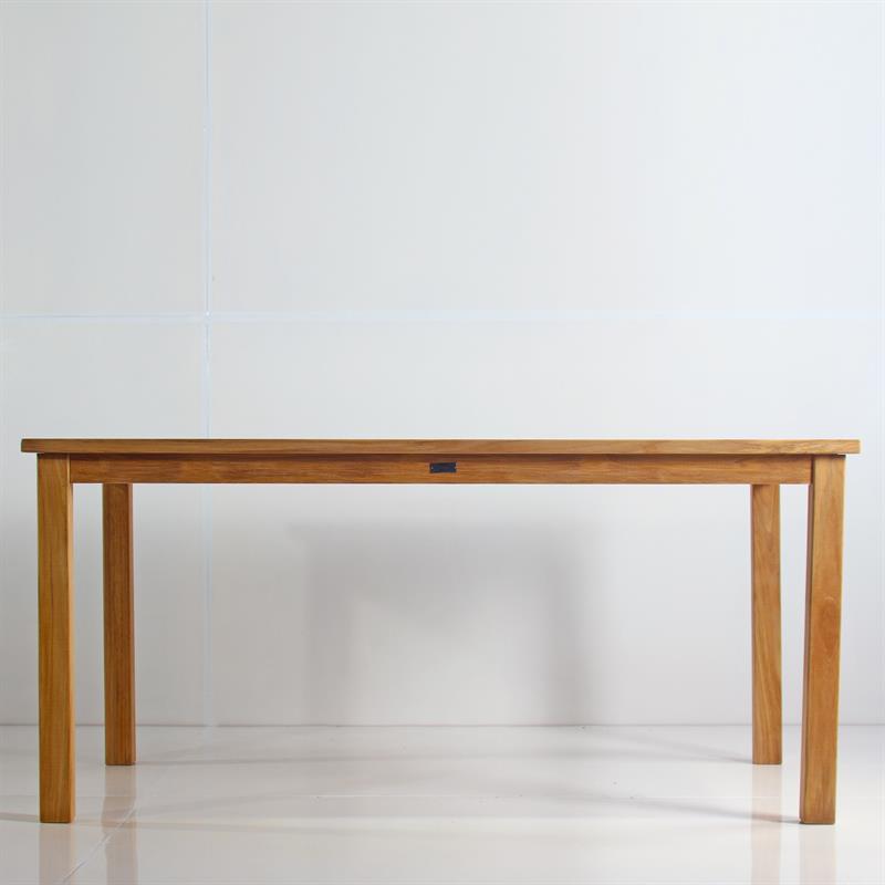 Briston dining table 165 x 100 x 76cm certified teak Grade A with 6x6 cm table legs