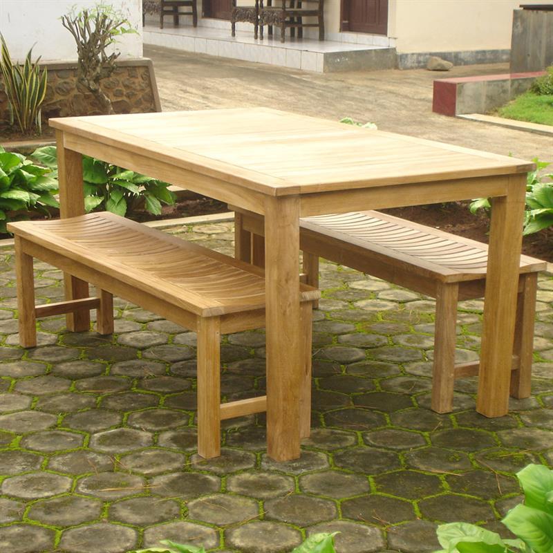 Elegance garden bench without backrest 200 cm - Certified teak GRADE A