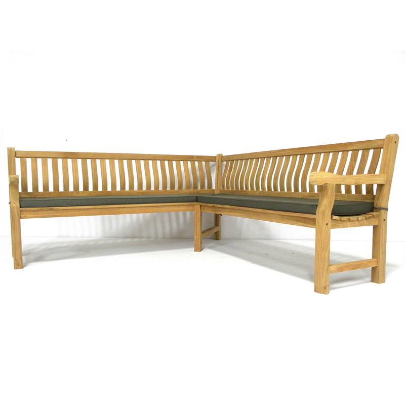 Florida Classic Corner Bench 214/214 cm - Certified Teak GRADE A