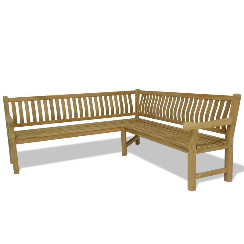 Florida Classic Corner Bench 214/214 cm - Certified Teak GRADE A