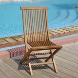 Raffles folding chair without armrests Teak Grade A