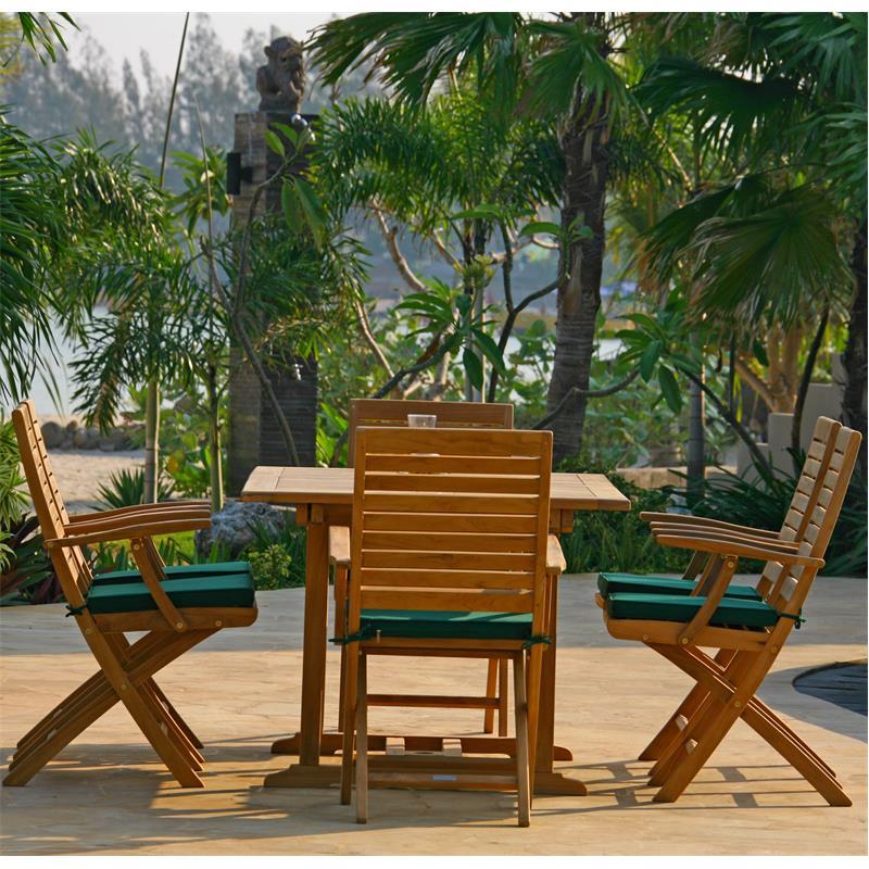 Trent folding chair without armrests - Certified teak GRADE A + brass fittings